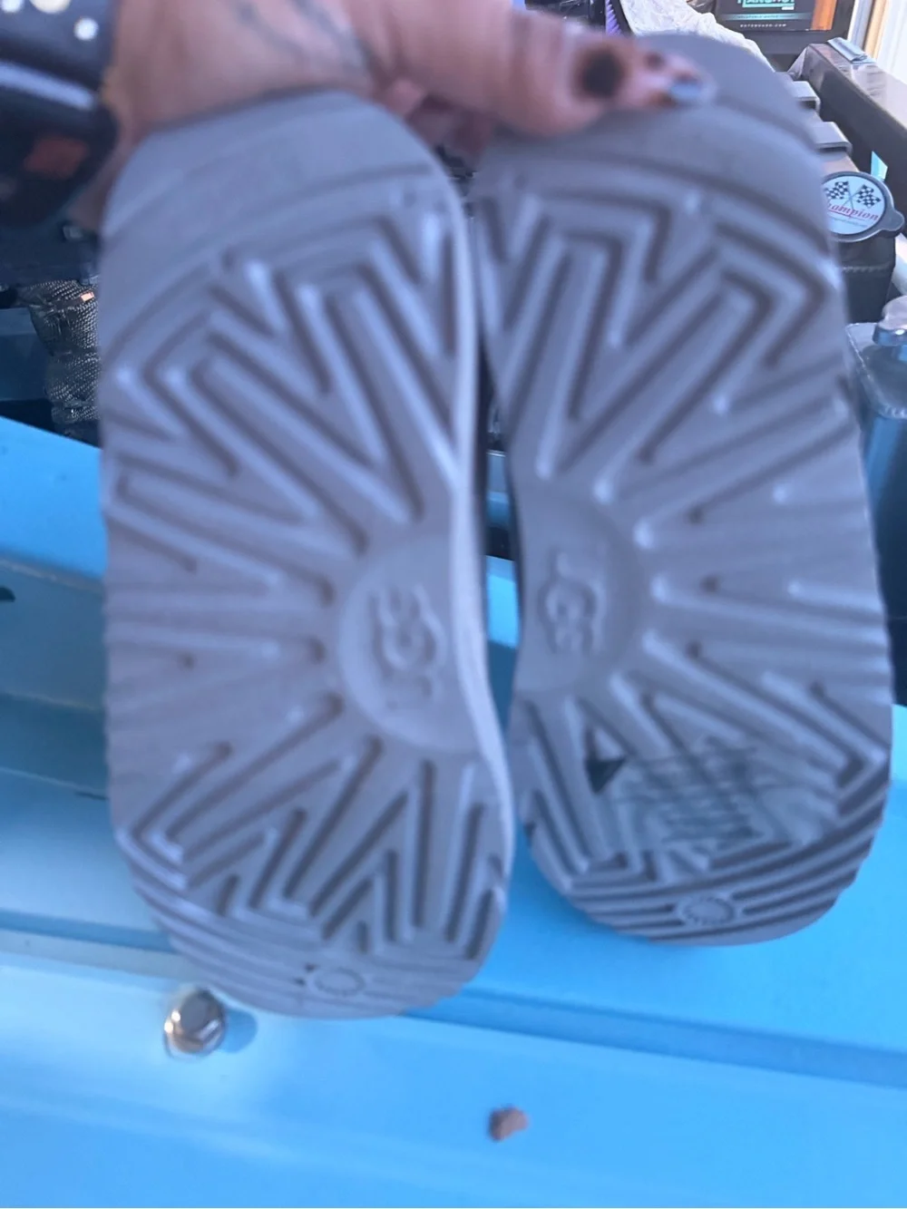 UGG Kids gray Slip-On Cozy Slippers